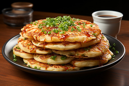 美味的食物葱油饼高清图片