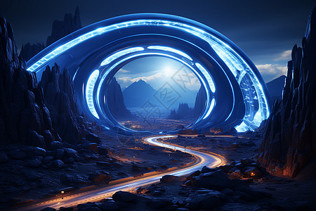 未来世界的隧道奇观图片