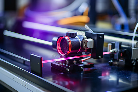 光学实验室棱镜机器的激光背景