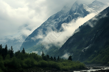 雪山仙境图片