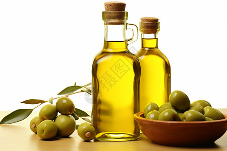 两瓶橄榄油图片