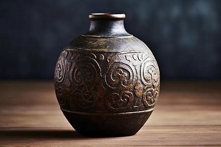 古朴典雅青铜酒瓶图片