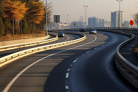 沿海高速公路城市的高速公路背景