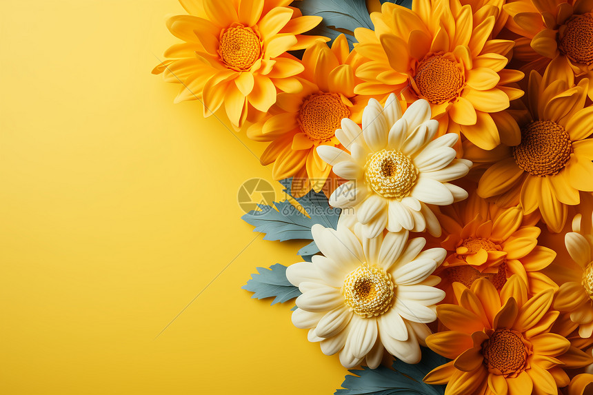 美丽的花卉艺术背景图片