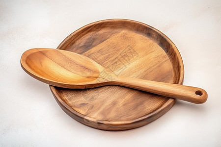 简约的现代木质餐盘图片
