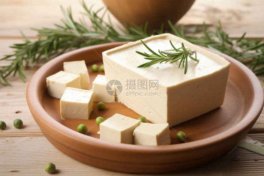 蛋白质丰富的豆腐图片