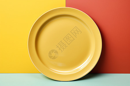 现代简约的黄色餐盘图片