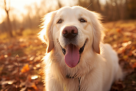 乖巧可爱的金毛犬图片