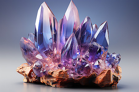 天然矿物的紫水晶图片