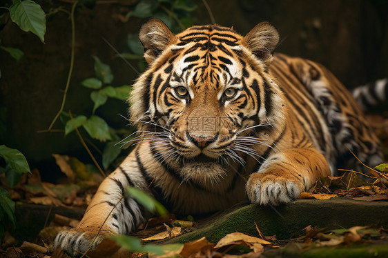 丛林中的大老虎图片