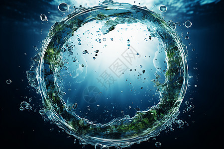 水中环境的抽象幻觉图片