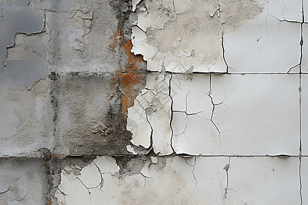 ps素材墙裂腐朽的墙面上的瓷砖背景