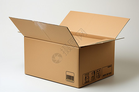 简洁的纸盒带盖子纸箱高清图片