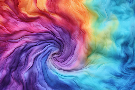 彩虹色涡旋状的丝绸图片
