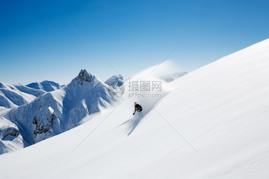 刺激的冬季运动滑雪图片