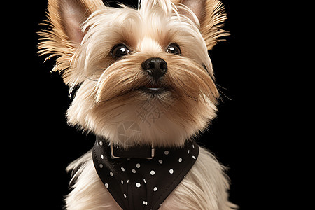 优雅可爱的约克夏小狗肖像图片