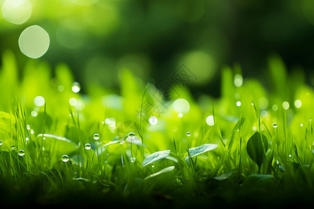 雨后鲜嫩的小草图片