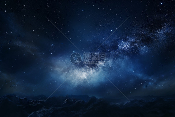 美丽的夜晚星空图片