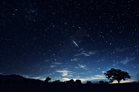 仙境天空夜晚的星空仙境背景