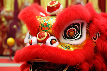 红狮舞文化传统与节庆相融的艺术之美图片