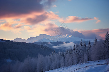 冰雪奇峰背景图片