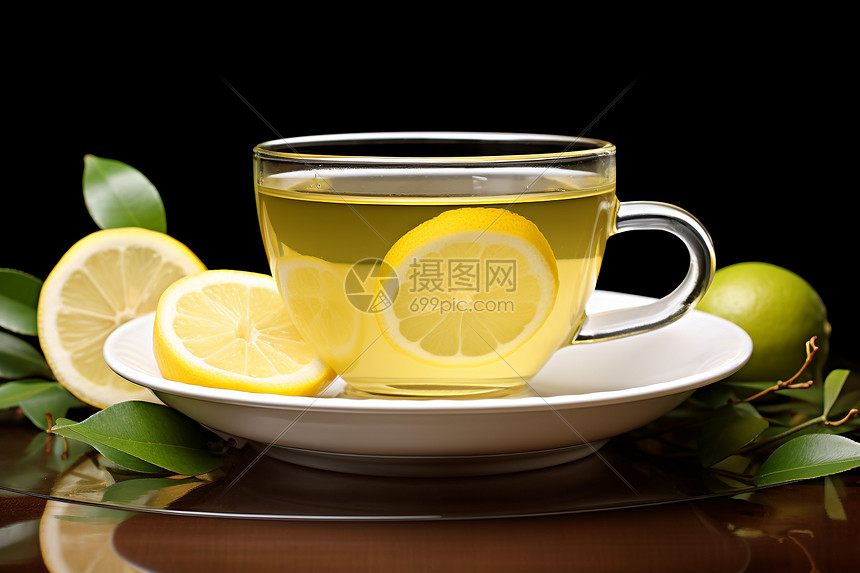 新鲜柠檬茶图片