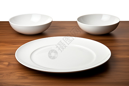 白色的餐盘图片