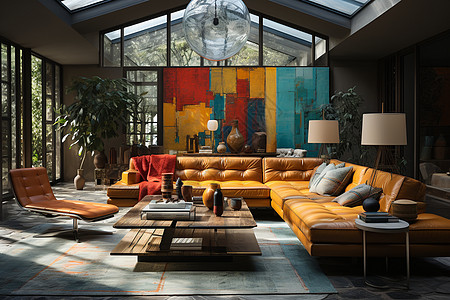 色彩艳丽的客厅图片