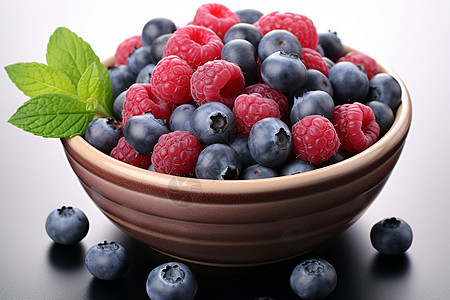 蓝莓树莓水果图片