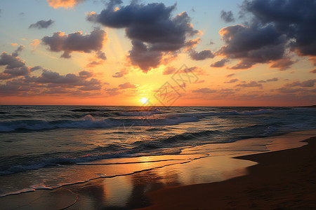 海上美丽的日落图片