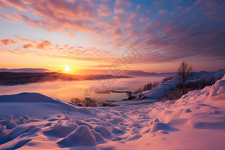 冰雾北海道的天空背景