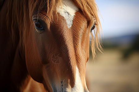 棕色马的面部图片