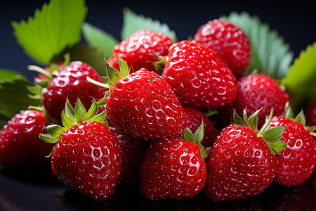 美味成熟的草莓图片