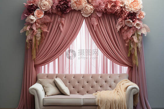 优雅古典的欧式室内窗帘图片