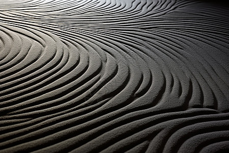 曲线花纹的灰色地毯图片