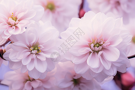 浪漫的粉色花朵特写图片