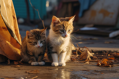 悲伤的流浪猫图片