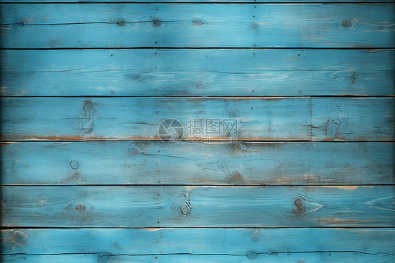 蓝色木质墙面图片