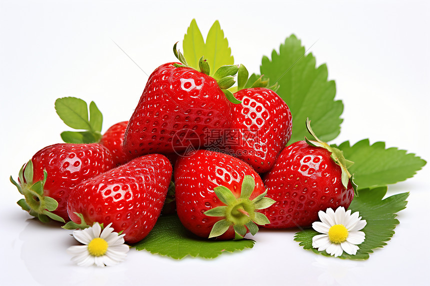 果香四溢的新鲜草莓图片