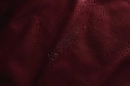 奢华的红色皮革面料背景图片