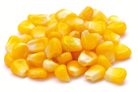 桌面上黄色的玉米粒图片