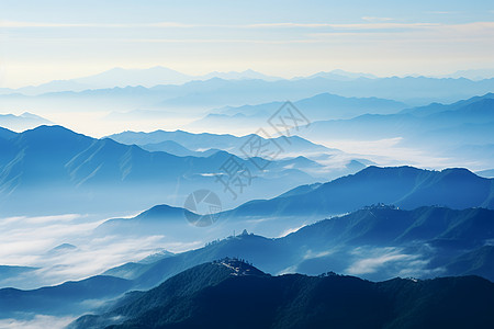 户外的群山风景背景图片