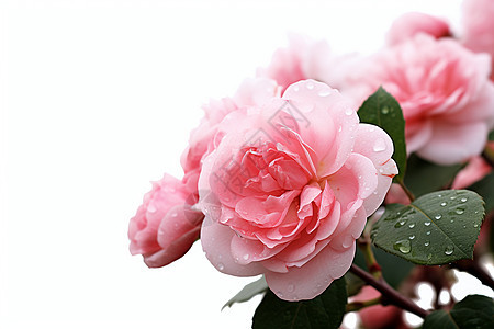 漂亮的粉玫瑰花束图片