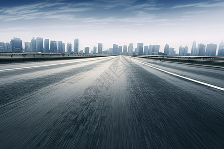 城市中宽敞的道路背景图片