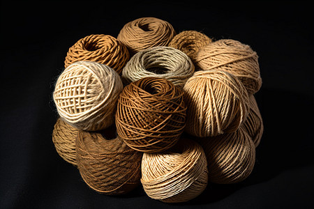 编织的纺织毛线团图片