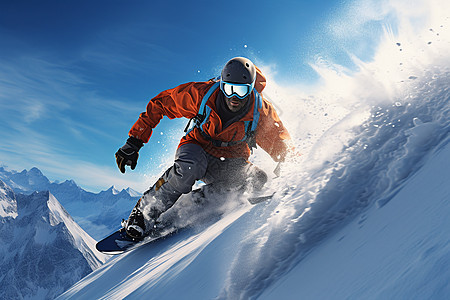 极限滑雪的人图片