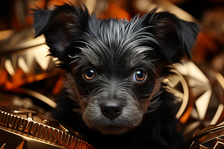 黑色的动物小狗图片