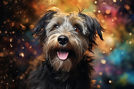 一只蓬松狗狗的画像图片