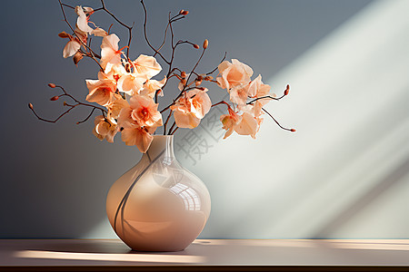 花瓶中的花束背景图片