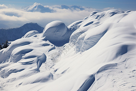 山脉上的冰雪图片